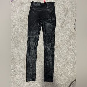 SPANX Faux Leather Legging Black size small